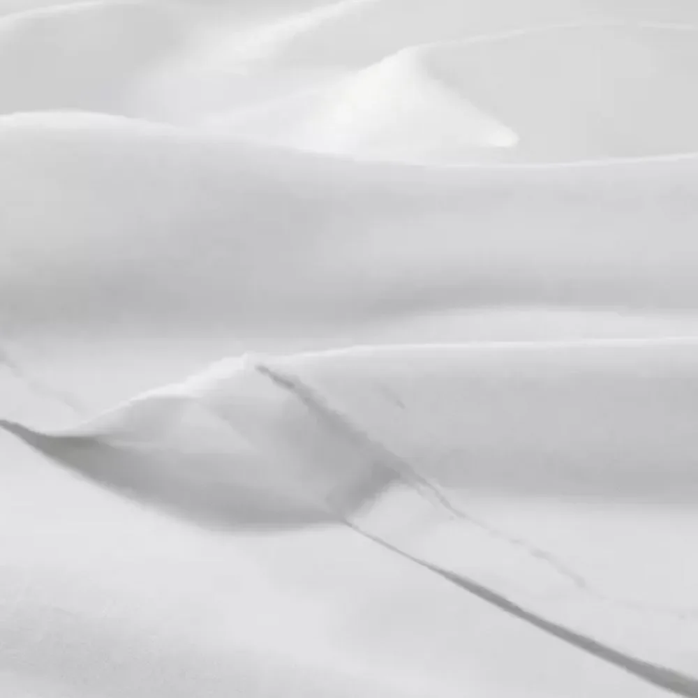 Linen Blend Flat Sheet -White
